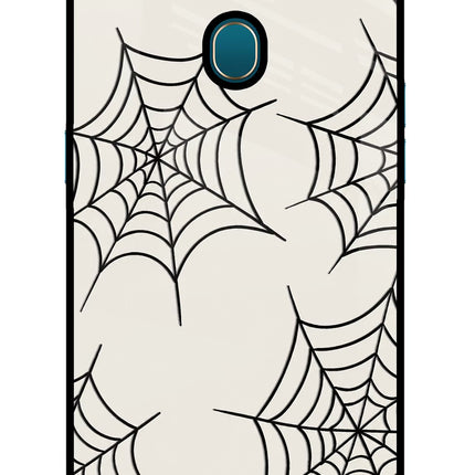 Spider Web Oppo A7/A5s/A12 Glass Case Back Cover by Casekaro