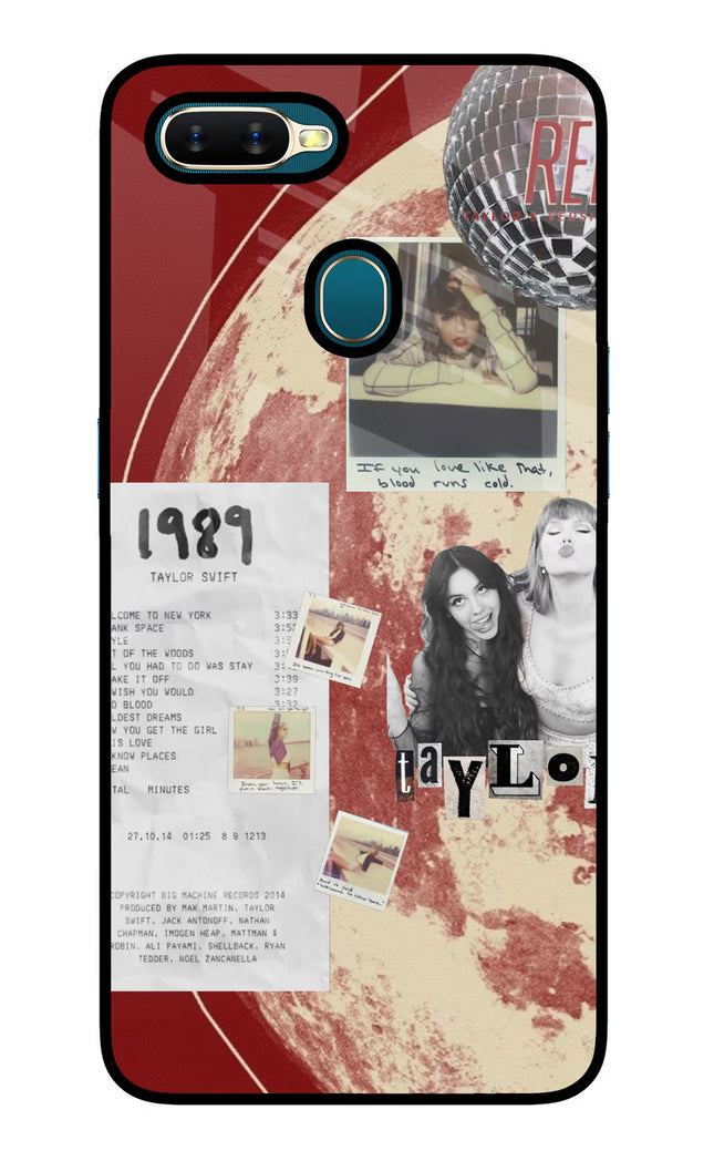 Taylor Swift Oppo A7/A5s/A12 Glass Case Back Cover by Casekaro