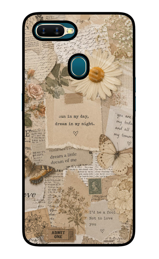 Vintage case Oppo A7/A5s/A12 Glass Case