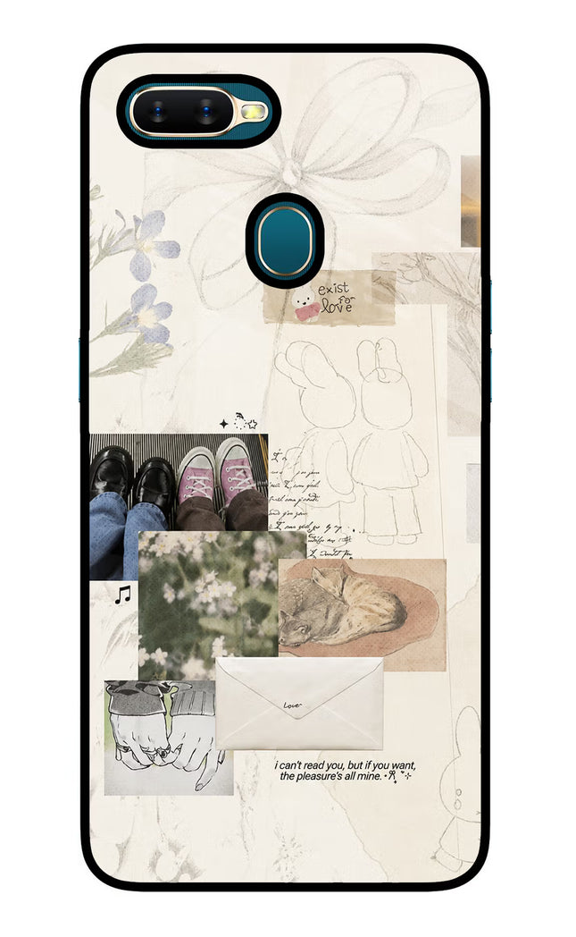 Soft Aesthetic Oppo A7/A5s/A12 Glass Case Back Cover by Casekaro