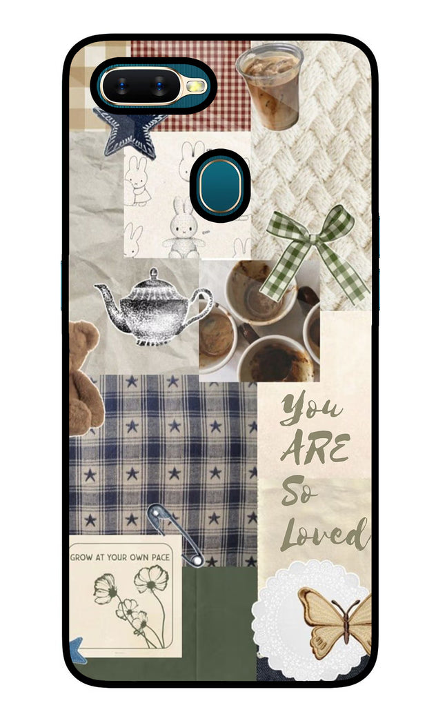Cookie Oppo A7/A5s/A12 Glass Case Back Cover by Casekaro