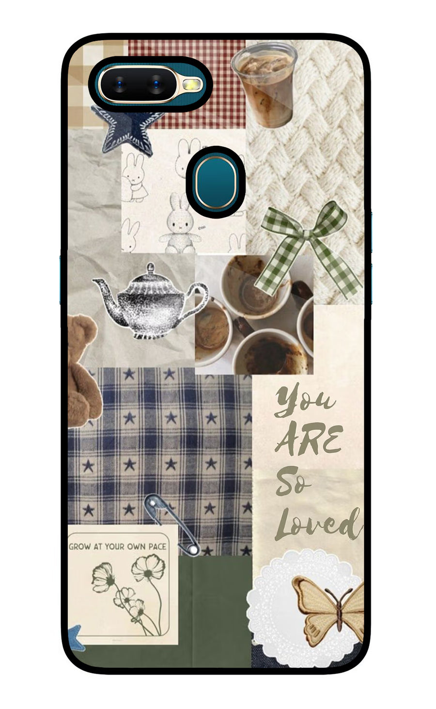 Cookie Oppo A7/A5s/A12 Back Cover, Glass case
