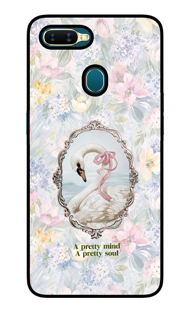Pretty Mind Pretty Soul Oppo A7/A5s/A12 Glass Case Back Cover by Casekaro