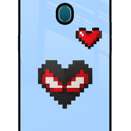 Peter Heart Oppo A7/A5s/A12 Glass Case Back Cover by Casekaro