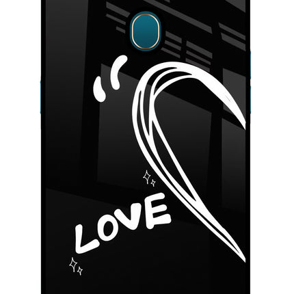 Love Line Oppo A7/A5s/A12 Glass Case Back Cover by Casekaro