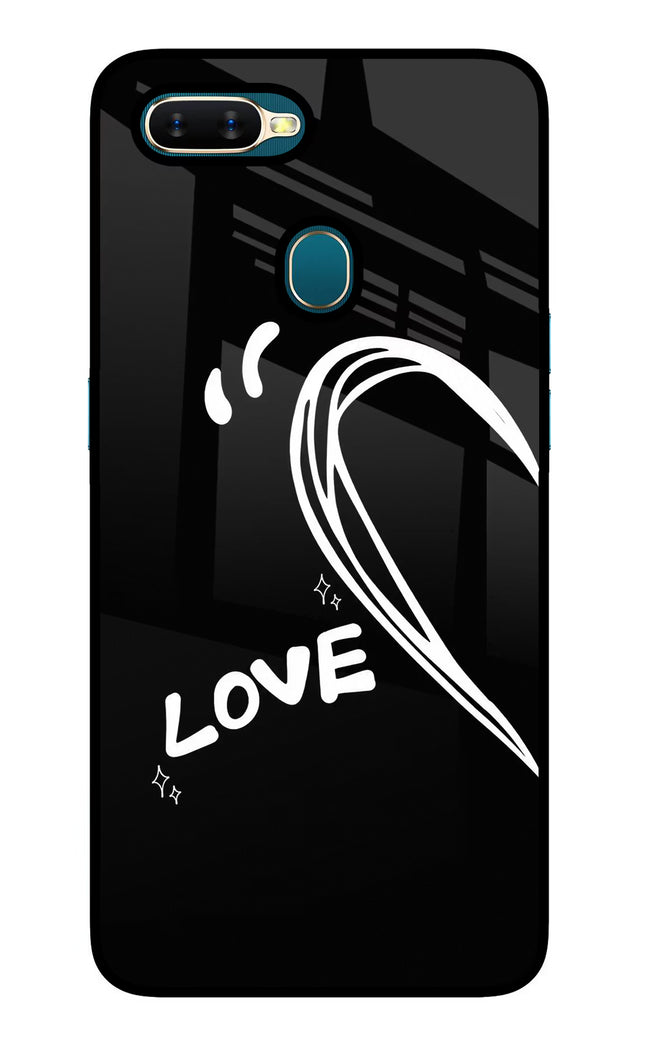 Love Line Oppo A7/A5s/A12 Glass Case Back Cover by Casekaro