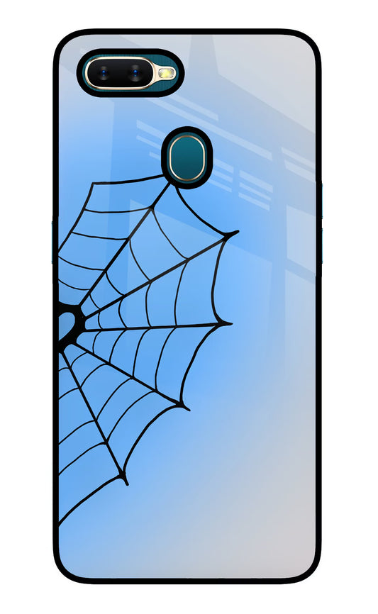 Blue Web Oppo A7/A5s/A12 Glass Case