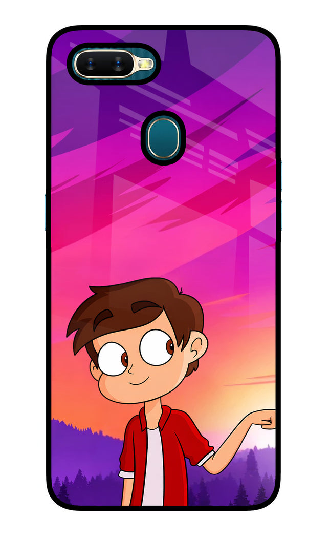 Marco Sunset Oppo A7/A5s/A12 Glass Case Back Cover by Casekaro