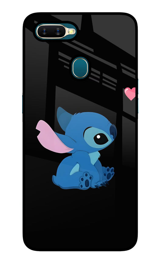 Stitch Crush Oppo A7/A5s/A12 Glass Case