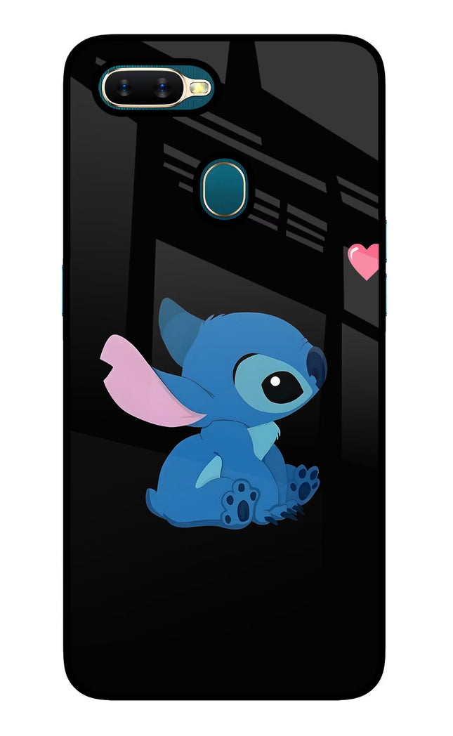 Stitch Crush Oppo A7/A5s/A12 Glass Case Back Cover by Casekaro