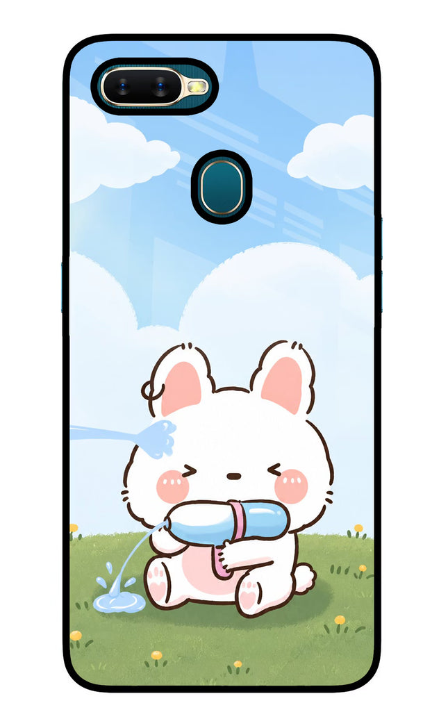 Bunny Treat Oppo A7/A5s/A12 Glass Case Back Cover by Casekaro