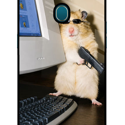 Hacker Hamster Oppo A7/A5s/A12 Glass Case Back Cover by Casekaro