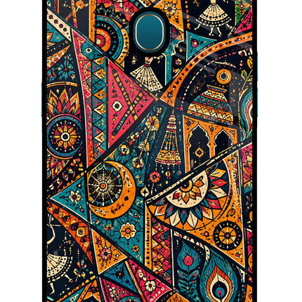 Folk Print Oppo A7/A5s/A12 Glass Case