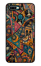 Folk Print Oppo A7/A5s/A12 Glass Case