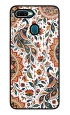 White Mayura Oppo A7/A5s/A12 Glass Case
