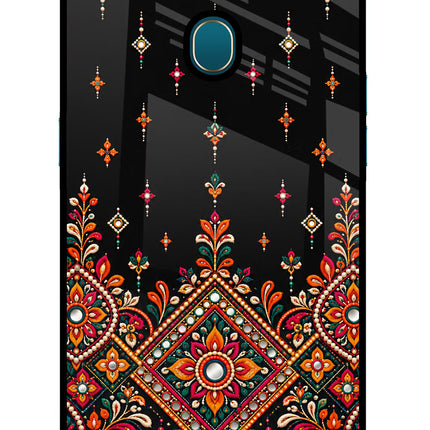 Noir Mehfil Oppo A7/A5s/A12 Glass Case