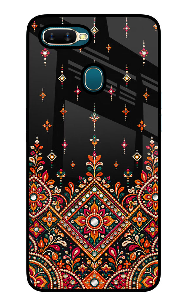 Noir Mehfil Oppo A7/A5s/A12 Glass Case