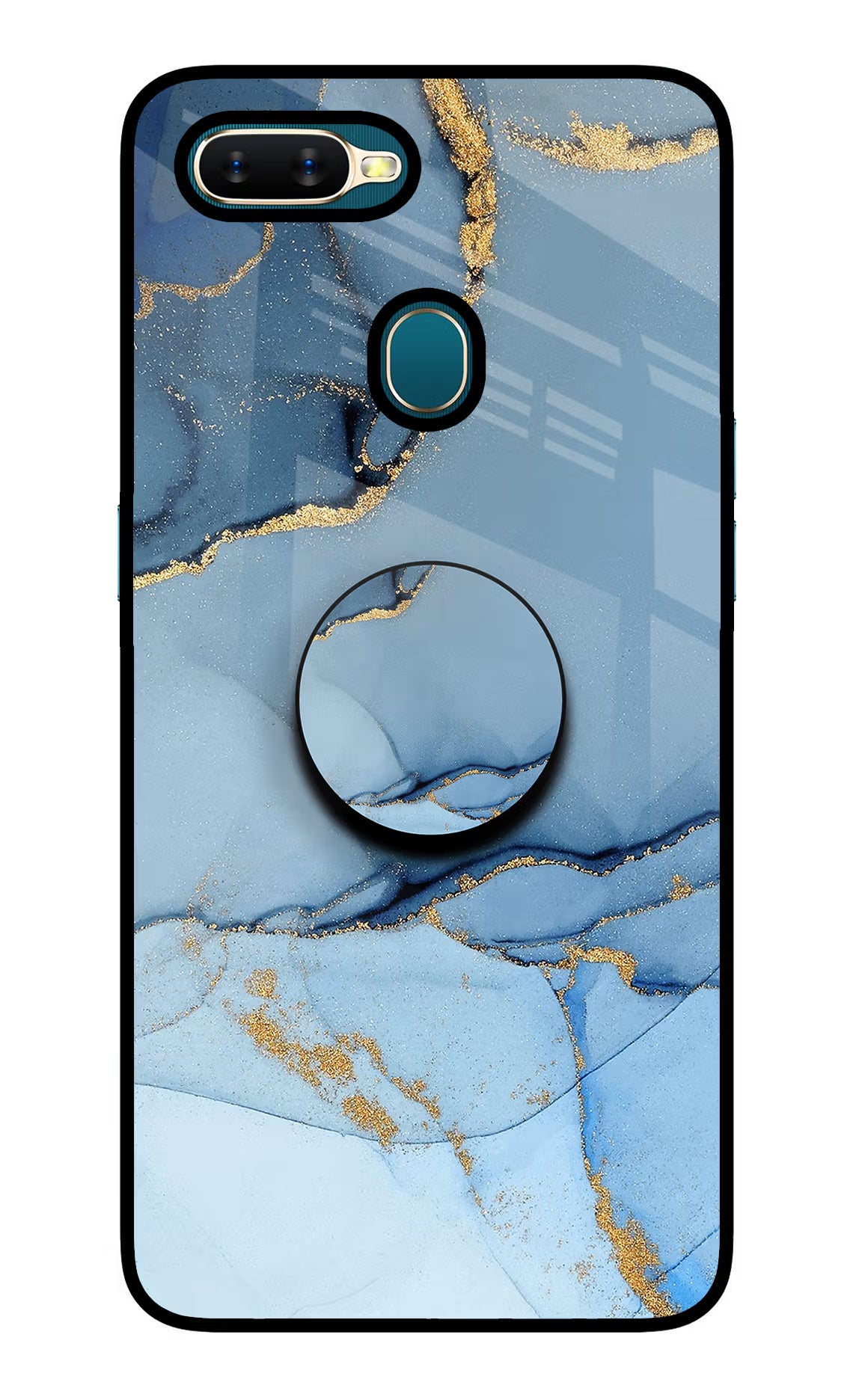 Blue Marble Oppo A7/A5s/A12 Glass Case