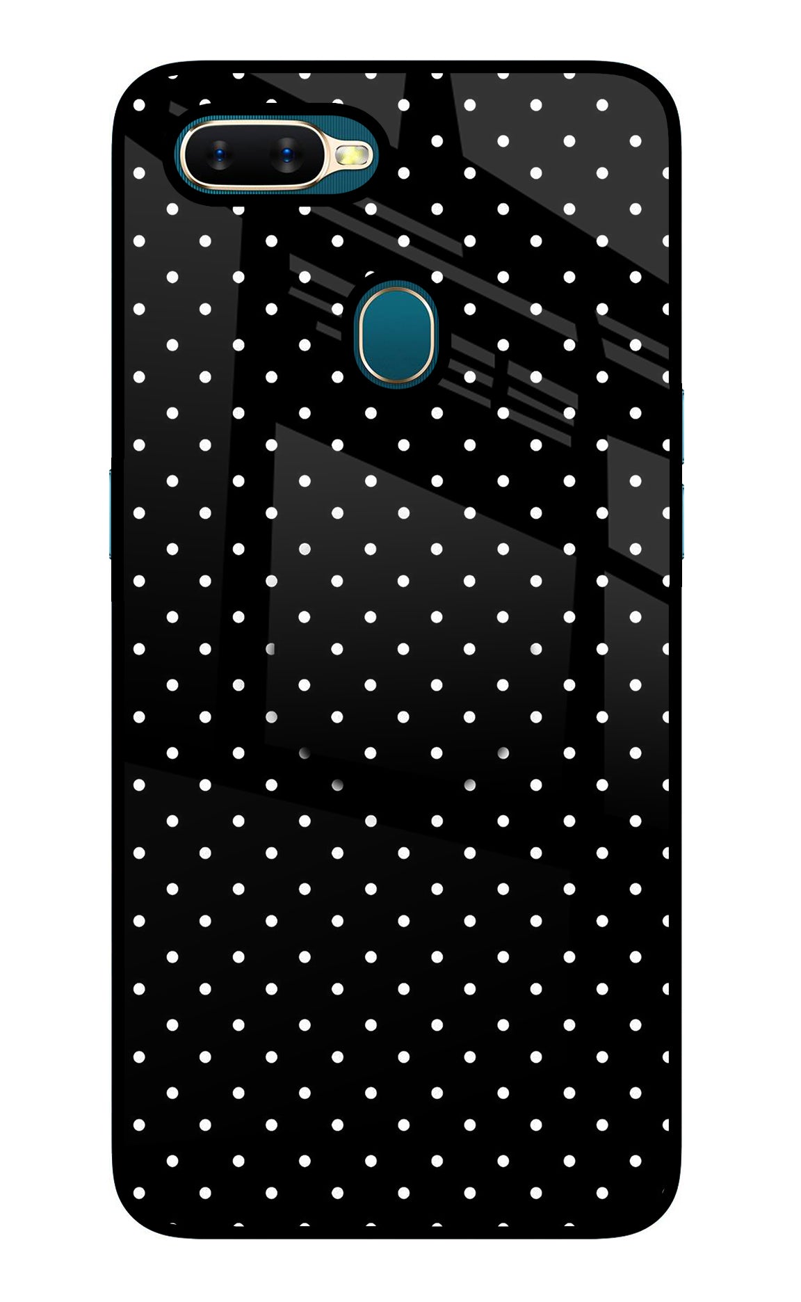 White Dots Oppo A7/A5s/A12 Glass Case