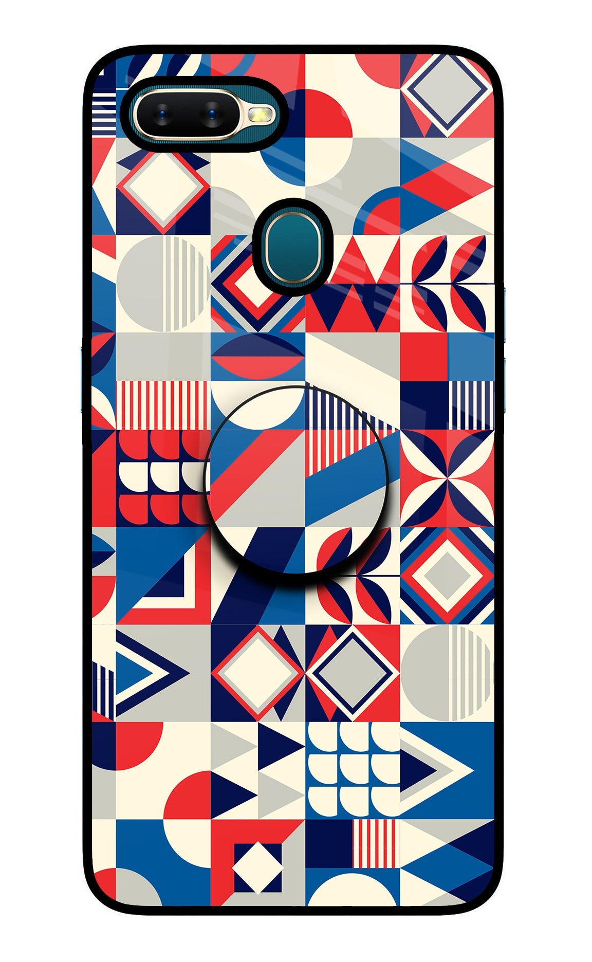 Colorful Pattern Oppo A7/A5s/A12 Glass Case