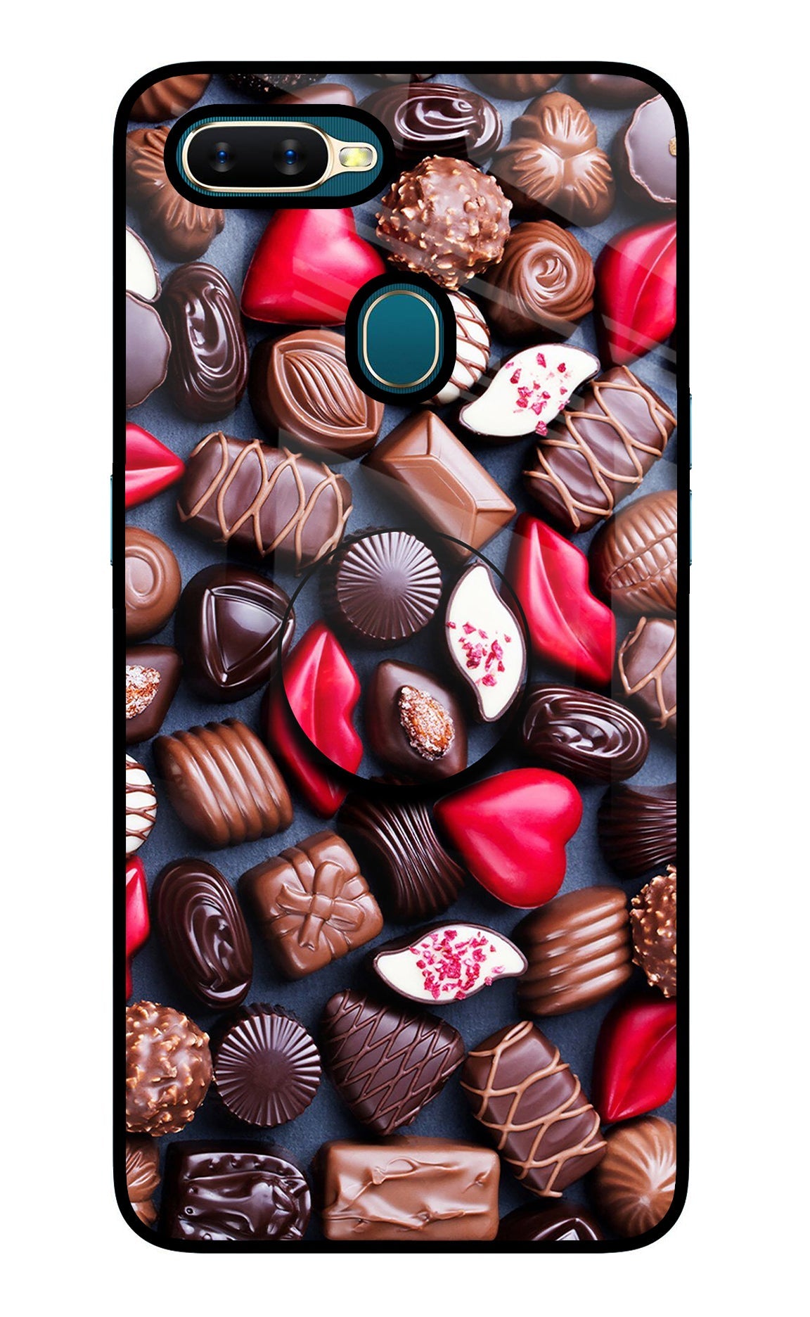 Chocolates Oppo A7/A5s/A12 Glass Case