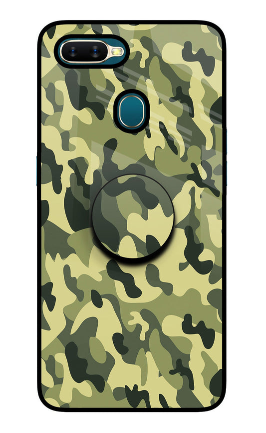 Camouflage Oppo A7/A5s/A12 Glass Case