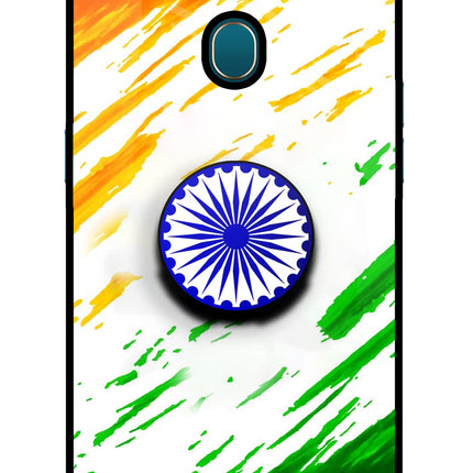 Indian Flag Ashoka Chakra Oppo A7/A5s/A12 Pop Case by Casekaro