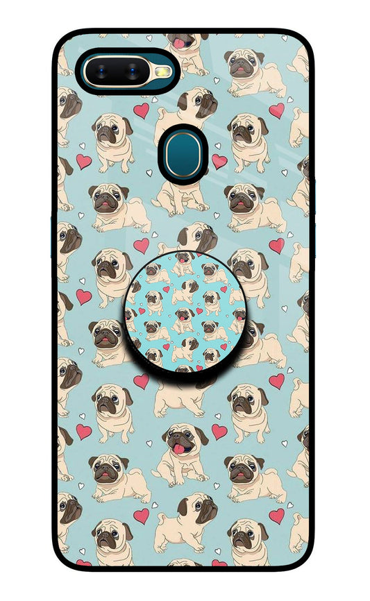 Pug Dog Oppo A7/A5s/A12 Glass Case