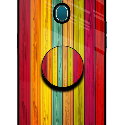 Multicolor Wooden Oppo A7/A5s/A12 Pop Case by Casekaro