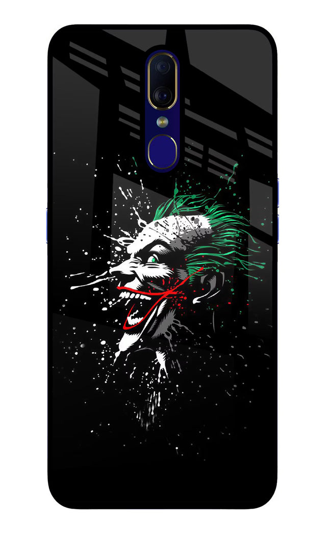 Joker Oppo F11 Glass Case Back Cover by Casekaro