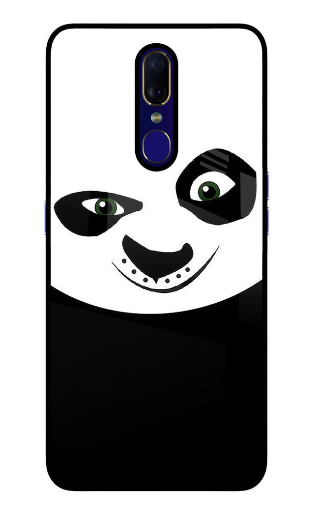 Panda Oppo F11 Glass Case Back Cover by Casekaro