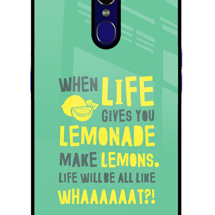 Quote Oppo F11 Glass Case Back Cover by Casekaro