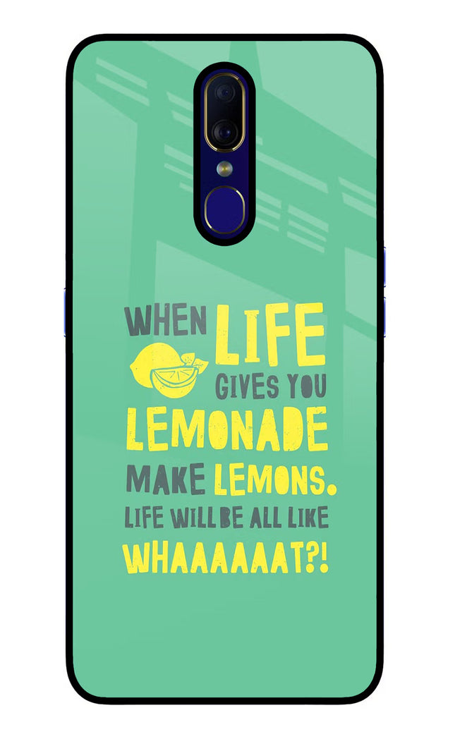 Quote Oppo F11 Glass Case Back Cover by Casekaro