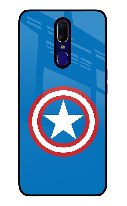 Captain America Logo Oppo F11 Glass Case