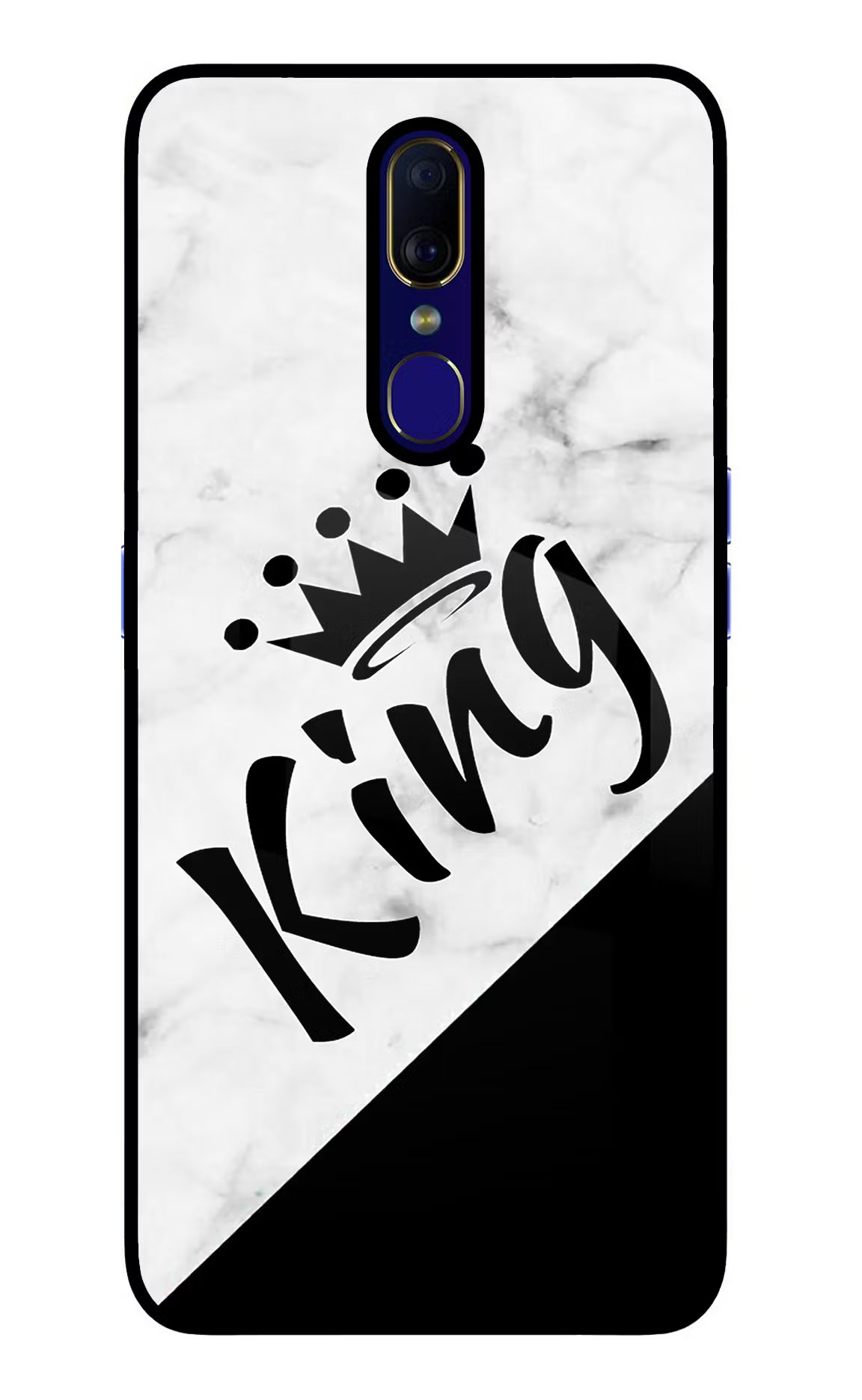 King Oppo F11 Glass Case Back Cover by Casekaro