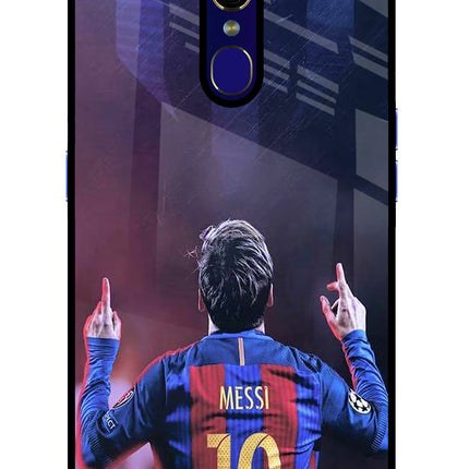 Messi Oppo F11 Glass Case Back Cover by Casekaro