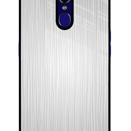 Wooden Grey Texture Oppo F11 Glass Case Back Cover by Casekaro