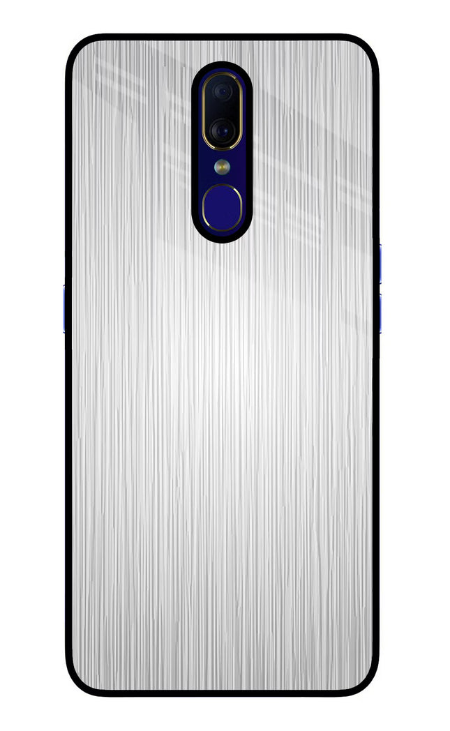 Wooden Grey Texture Oppo F11 Glass Case Back Cover by Casekaro