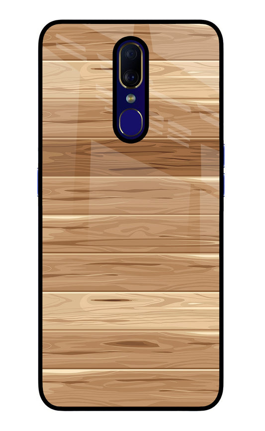 Wooden Vector Oppo F11 Glass Case