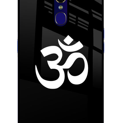 Om Oppo F11 Glass Case Back Cover by Casekaro
