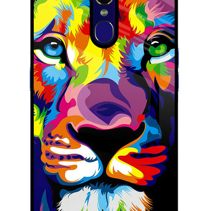 Lion Oppo F11 Glass Case Back Cover by Casekaro