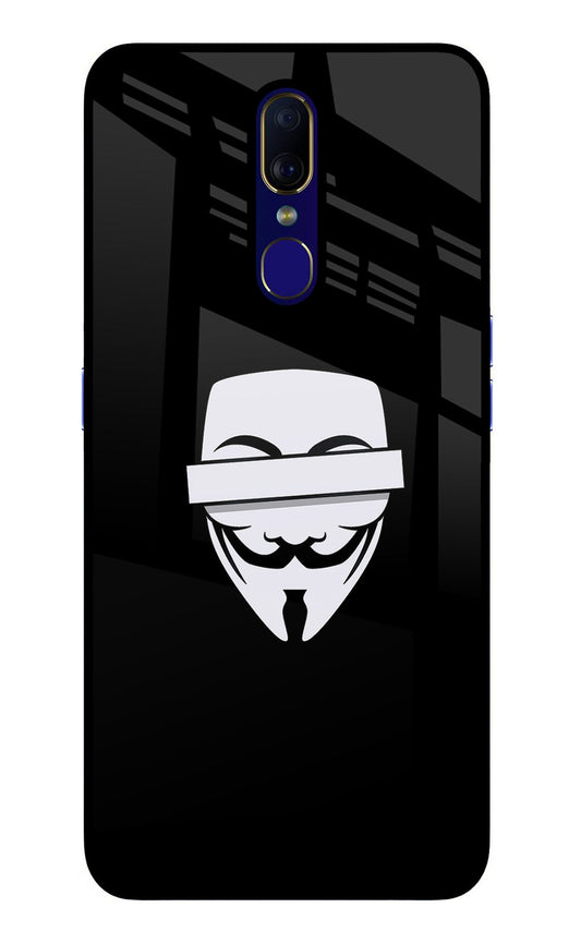 Anonymous Face Oppo F11 Glass Case