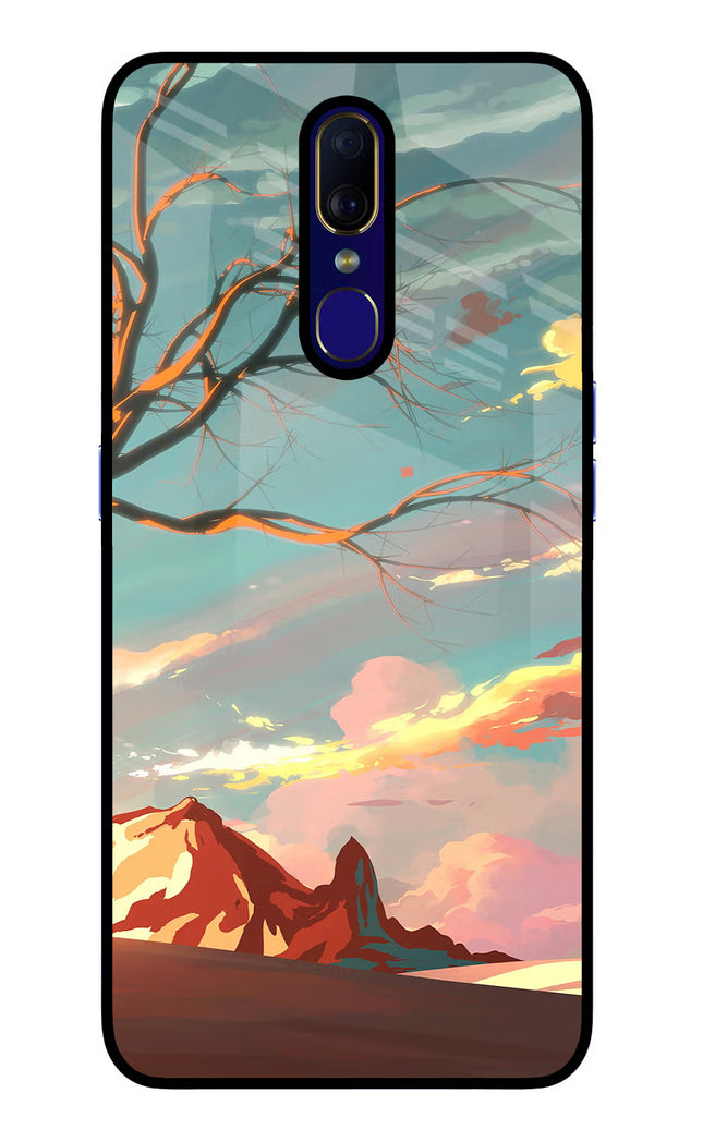 Scenery Oppo F11 Glass Case Back Cover by Casekaro