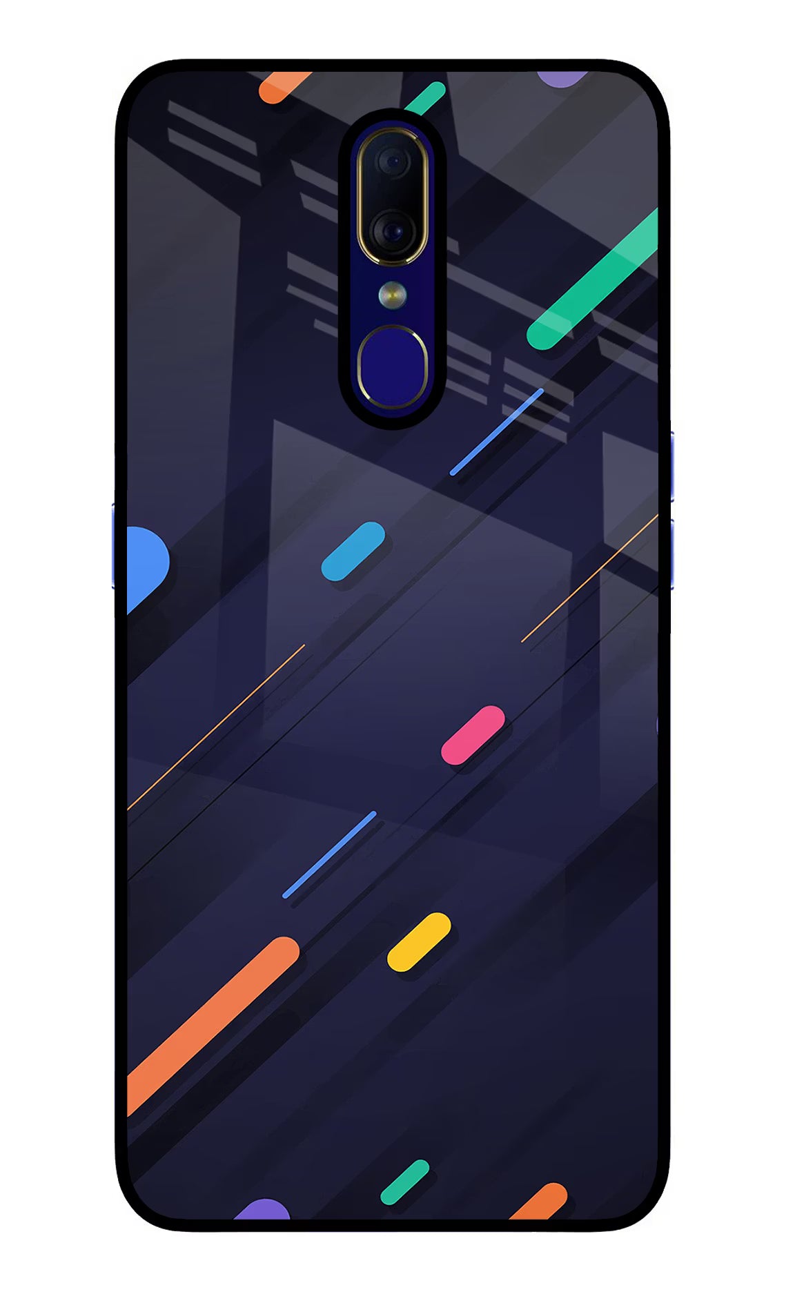 Abstract Design Oppo F11 Glass Case Back Cover by Casekaro