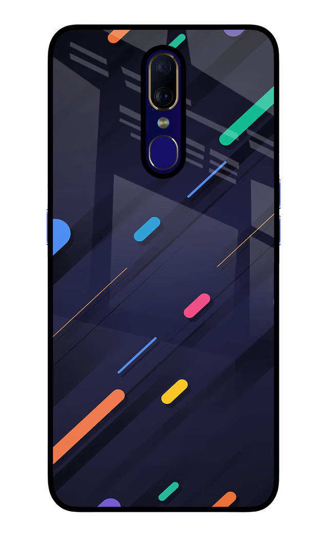 Abstract Design Oppo F11 Glass Case Back Cover by Casekaro