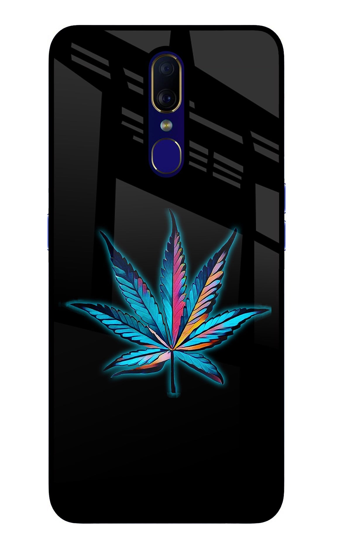 Weed Oppo F11 Glass Case