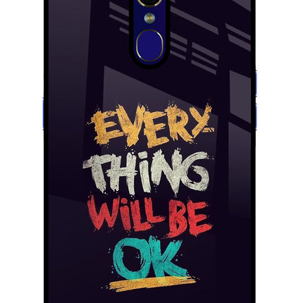 Everything Will Be Ok Oppo F11 Glass Case Back Cover by Casekaro