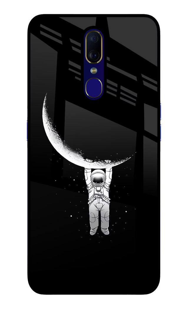 Moon Space Oppo F11 Glass Case Back Cover by Casekaro