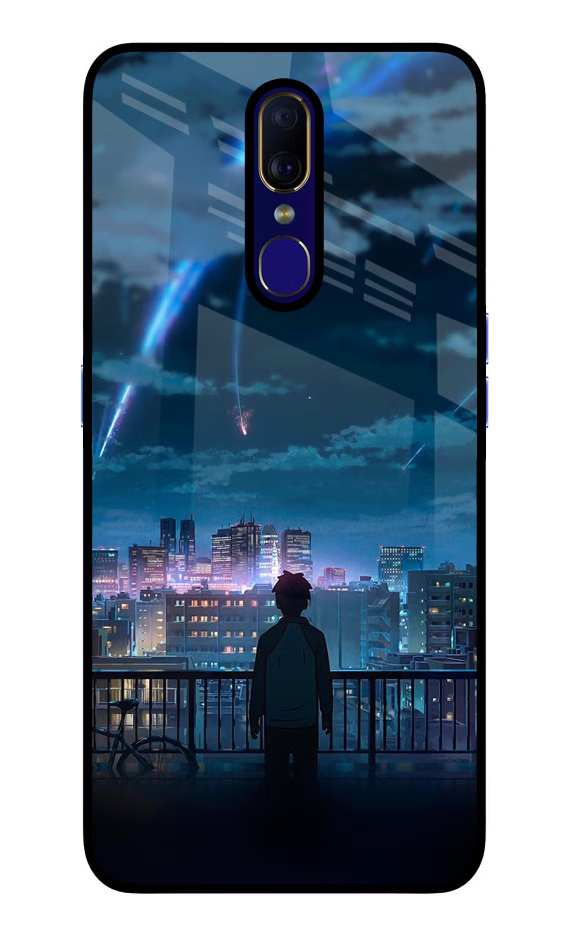 Anime Oppo F11 Glass Case Back Cover by Casekaro
