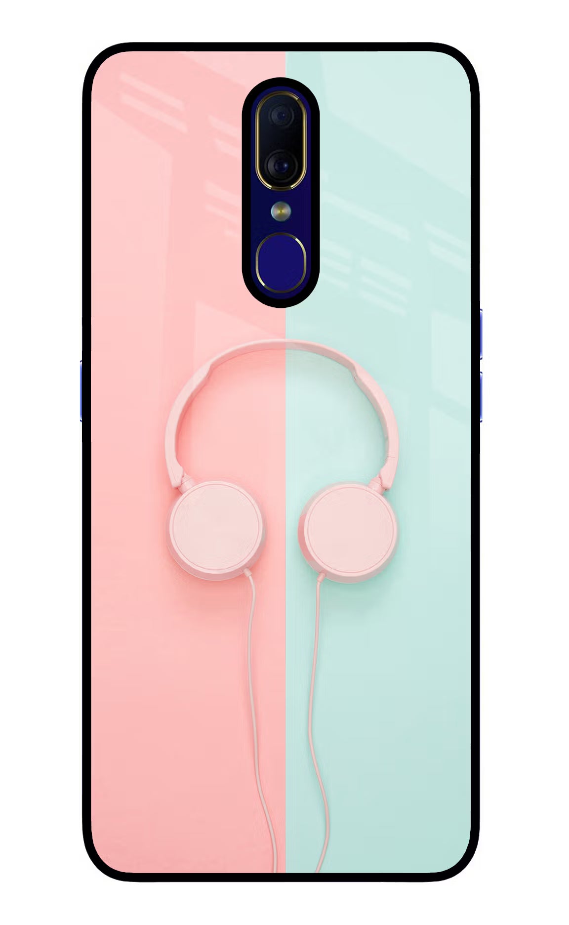 Music Lover Oppo F11 Glass Case Back Cover by Casekaro